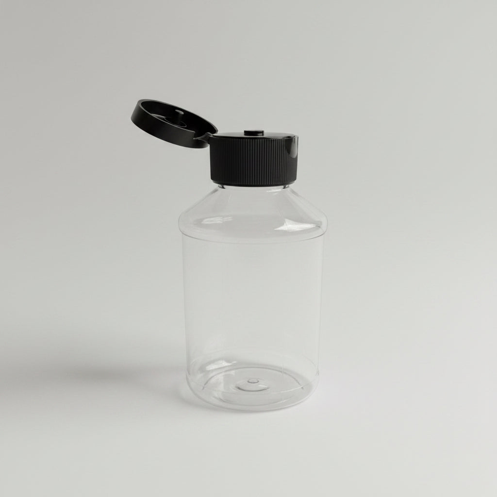4 OZ PET PAINT SAFE PLASTIC BOTTLE W/FLIP CAP