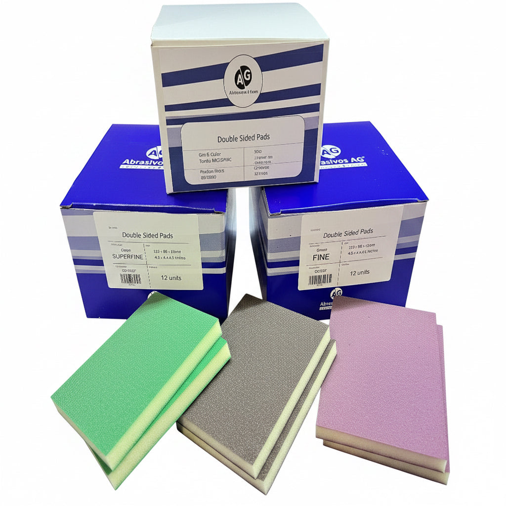 AG ABRASIVE & FOAM DOUBLE SIDED SANDING PADS SPONGE FINE/SUPERFINE/MICROFINE