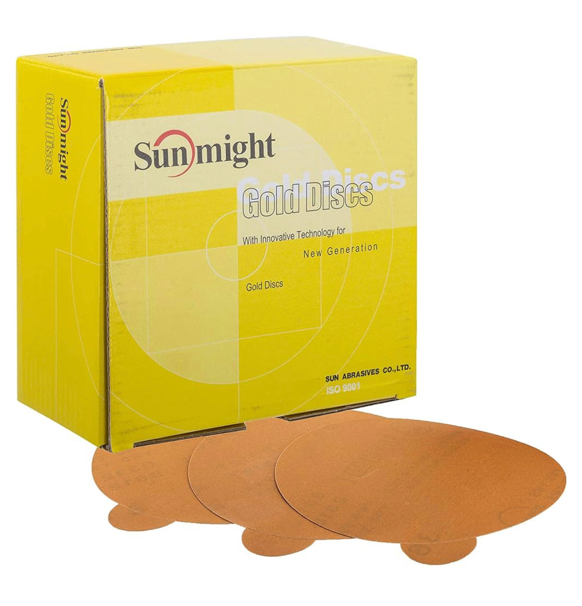 Sunmight Film 6 80 Grit Grip No Hole Sanding Discs - 50 Pack, 8 Inch, Aluminum Oxide