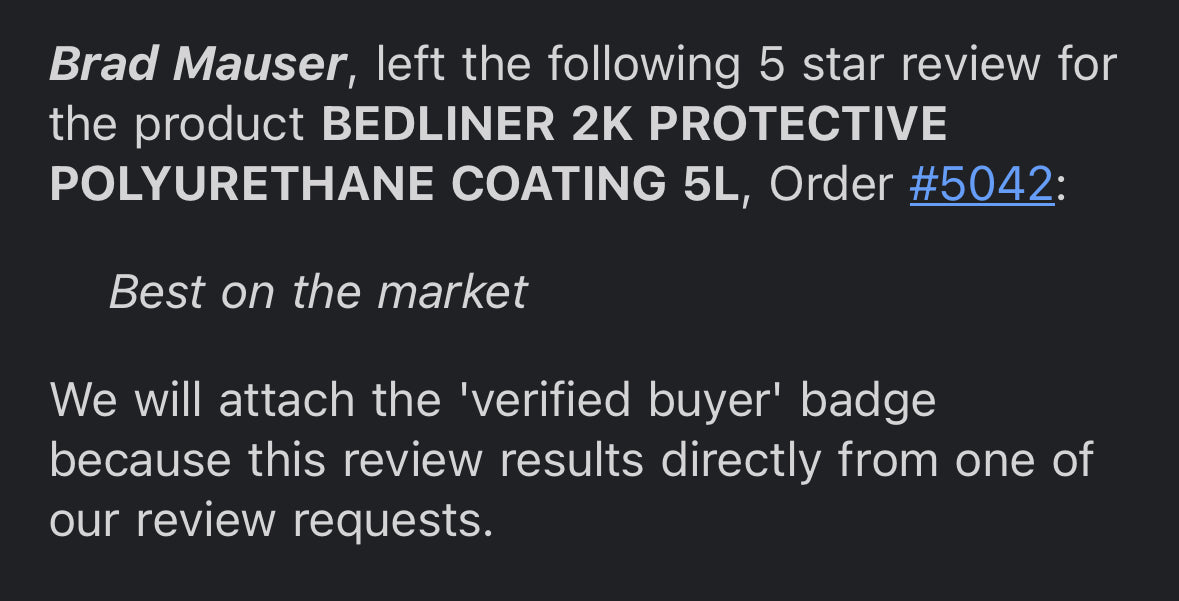 BEDLINER 2K PROTECTIVE POLYURETHANE COATING 5L