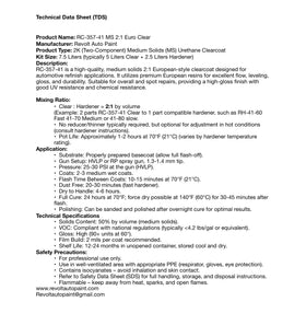 RC-357-41 MS 2:1 EURO CLEAR 7.5 LITERS - 0