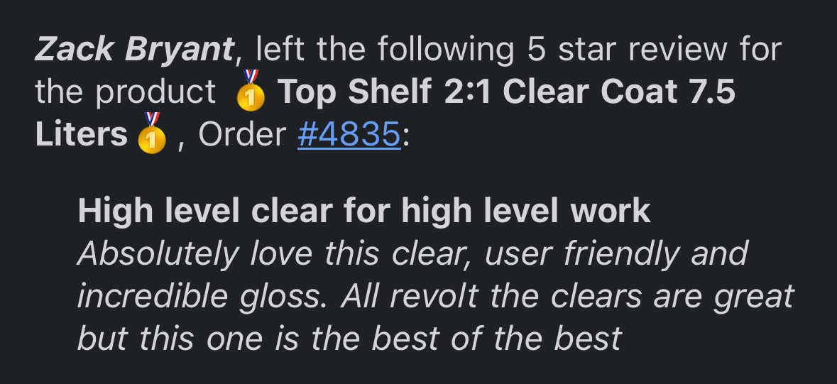 🥇Top Shelf 2:1 Clear Coat 7.5 Liters🥇 - 0