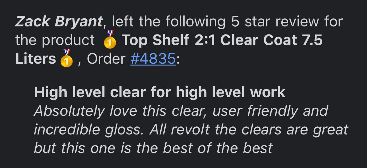 🥇Top Shelf 2:1 Clear Coat 7.5 Liters🥇