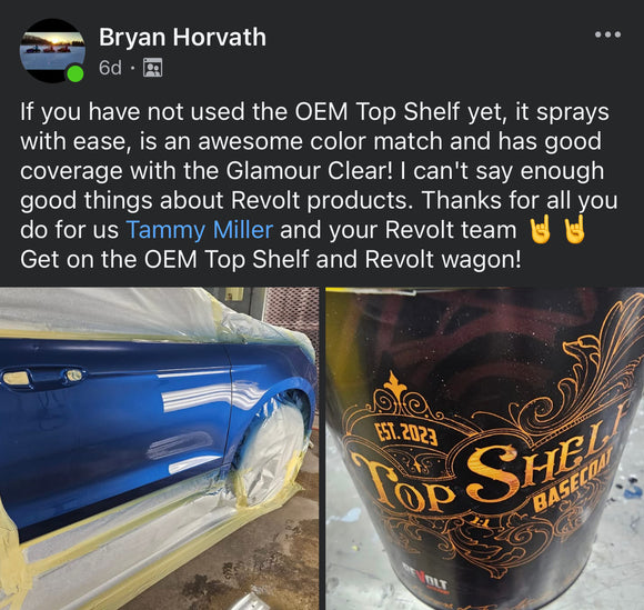 REVOLT'S TOP SHELF INFINITE COLORS LINE OEM COLORS (8OZ-GALLONS)