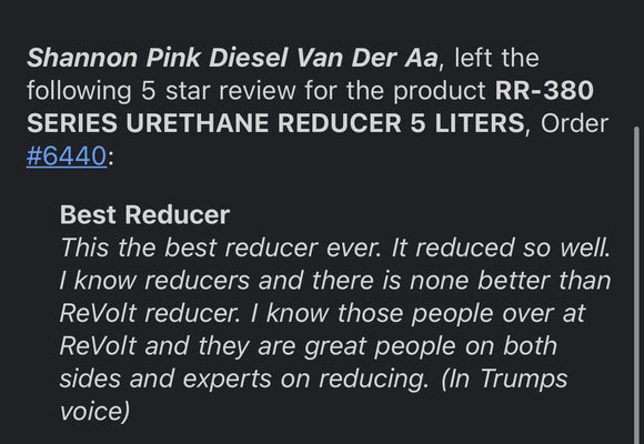 RR-380 SERIES URETHANE REDUCER 5 LITERS
