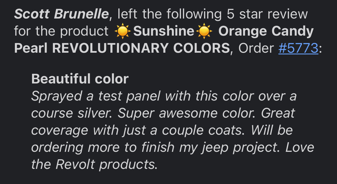 ☀️Sunshine☀️ Orange Candy Pearl REVOLUTIONARY COLORS