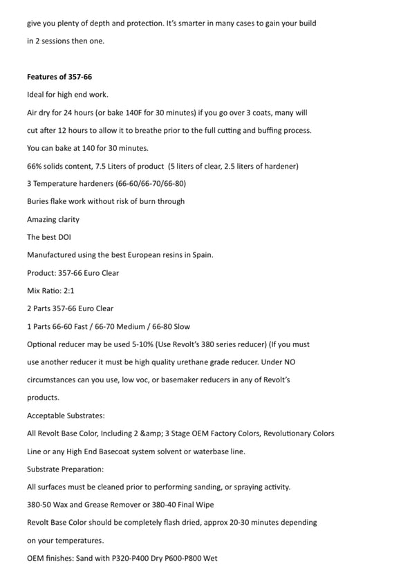 RC-357-66 2:1 EURO CLEAR 7.5 LITERS 66% SOLIDS