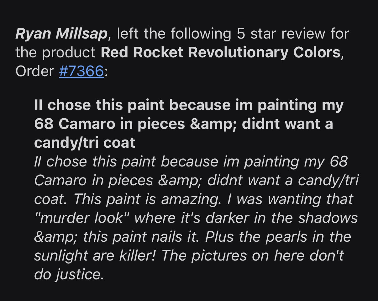 Red Rocket Pearl Revolutionary Colors