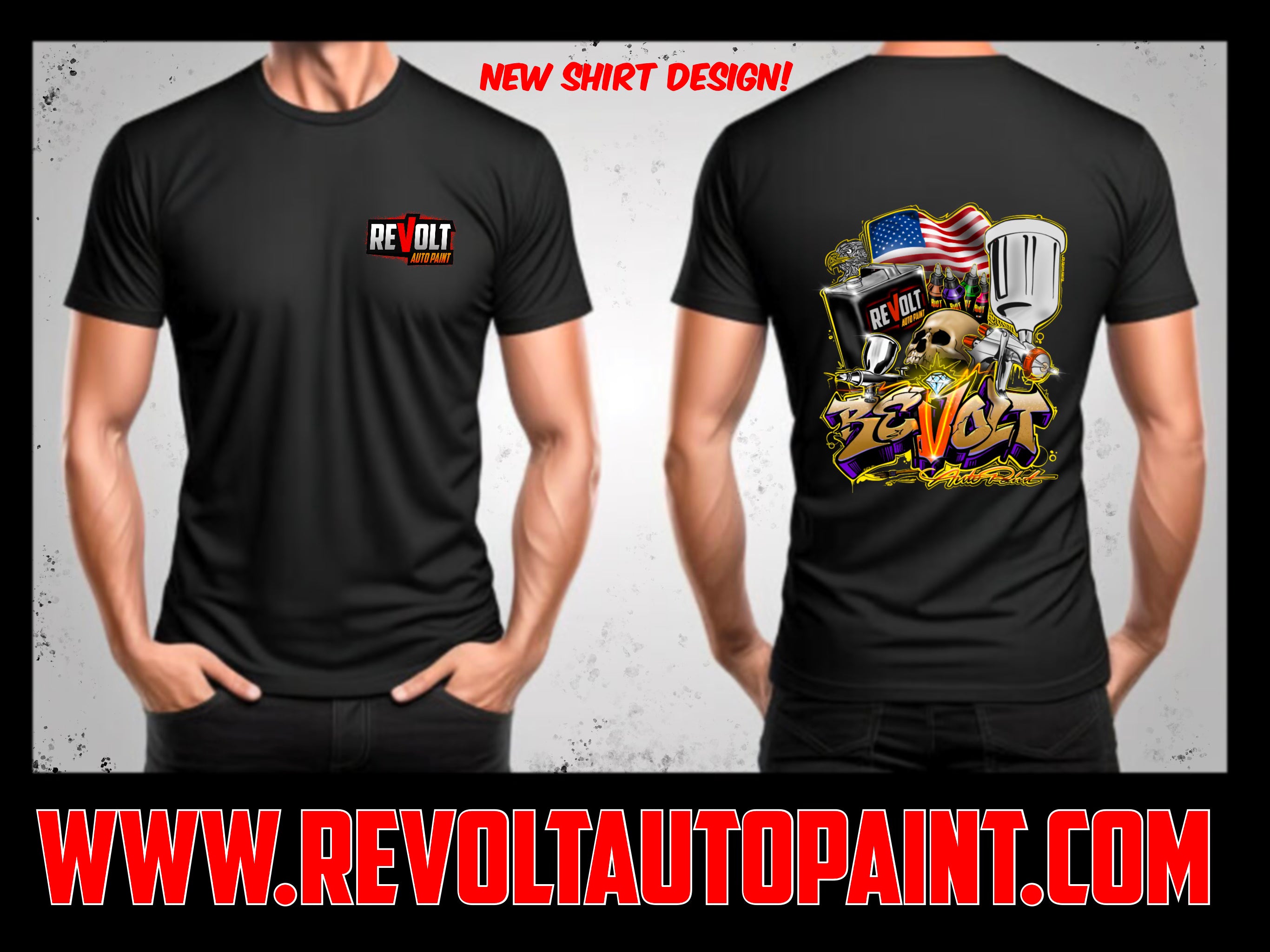 ⚡️Revolt Americana⚡️ T Shirt Front & Back