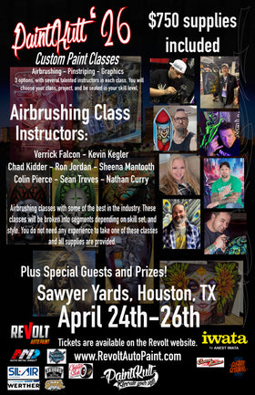 Airbrushing Class for All Levels, Beginner to Advanced $750.00 April 24-26th PaintKult 2026