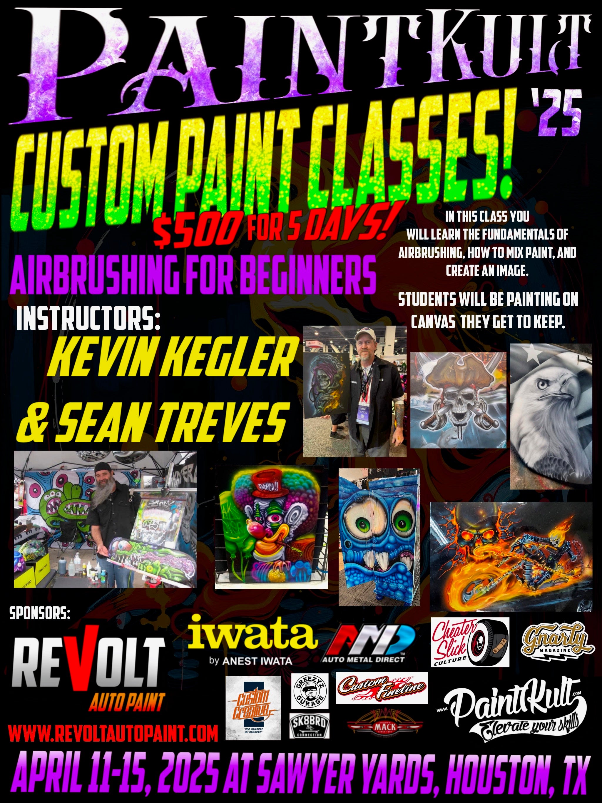 Airbrushing for Beginners with Kevin Kegler & Sean Treves $500.00