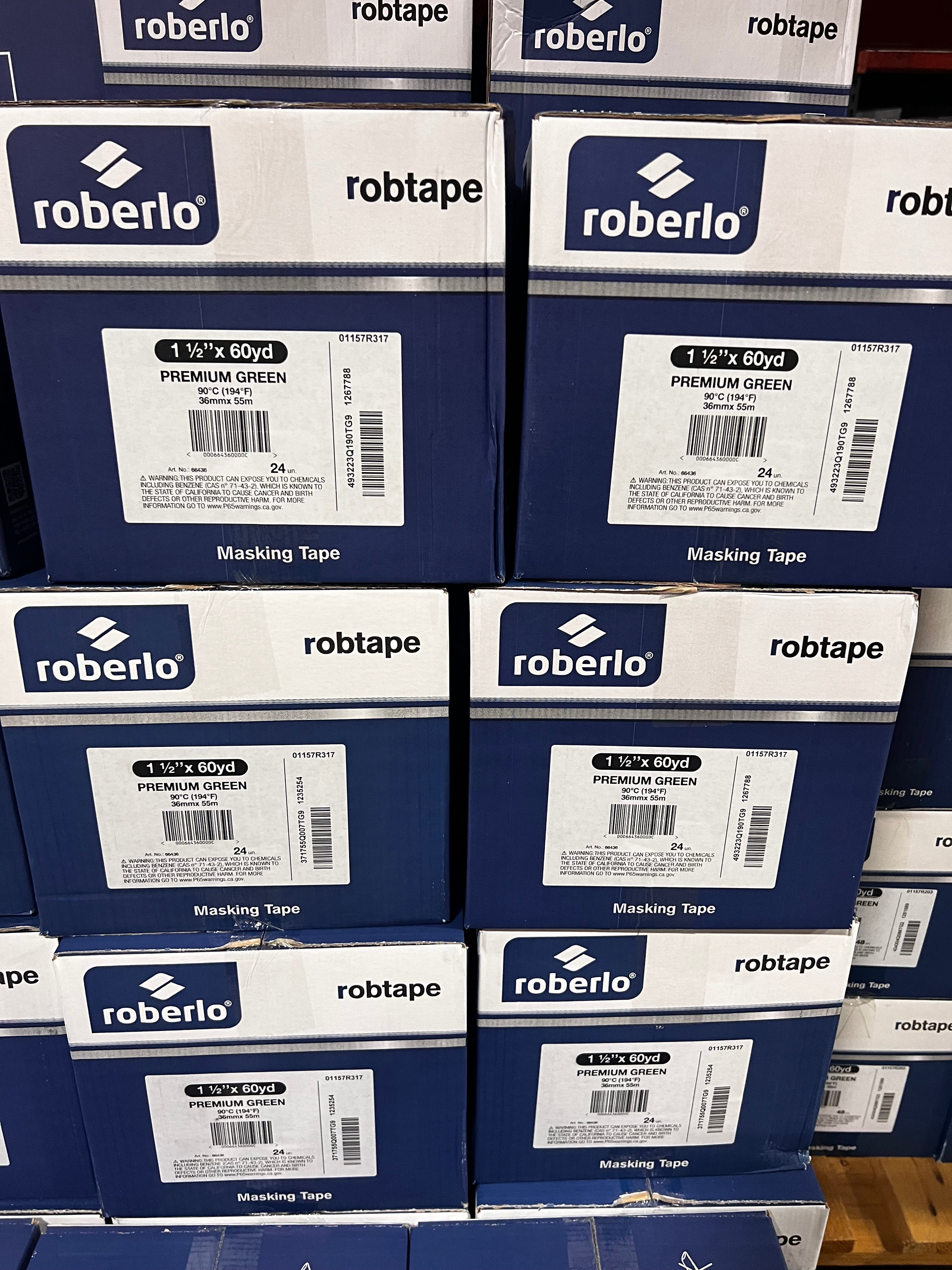 Roberlo High Performance Masking Tape 3/4- 1/1'2/ 2"