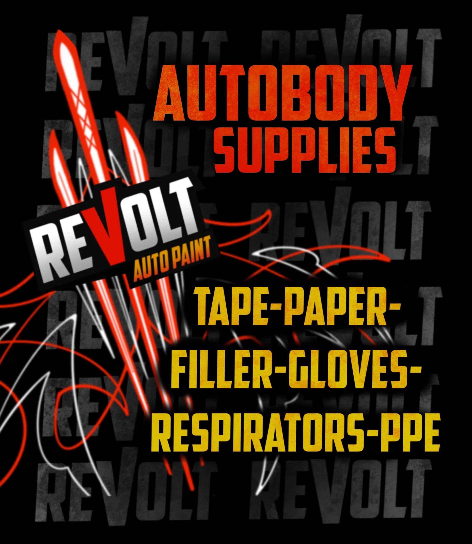 Autobody SuppliesTape - Paper - Filler - GLoves - Respirators - PPE ⇾