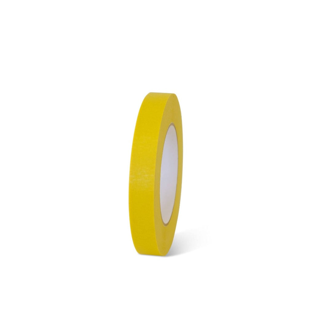 3/4 & 1 1/2" YELLOW MASKING TAPE SOLD BY ROLLS & CASE