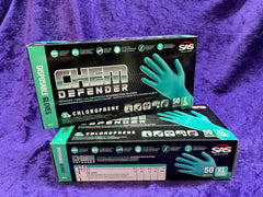 SAS 66593 (L) 66594 (XL) Chem Defender Powder-Free Chloroprene - 5 Mil
