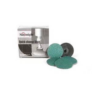 SUNMIGHT 24/36/80 grit 3"dia QUICK CHANGE GRINDING DISCS 25 per box