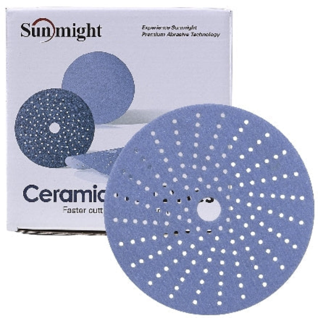 Sunmight Ceramic Film 6" 80-800 Multi Hole Disc 50 Discs