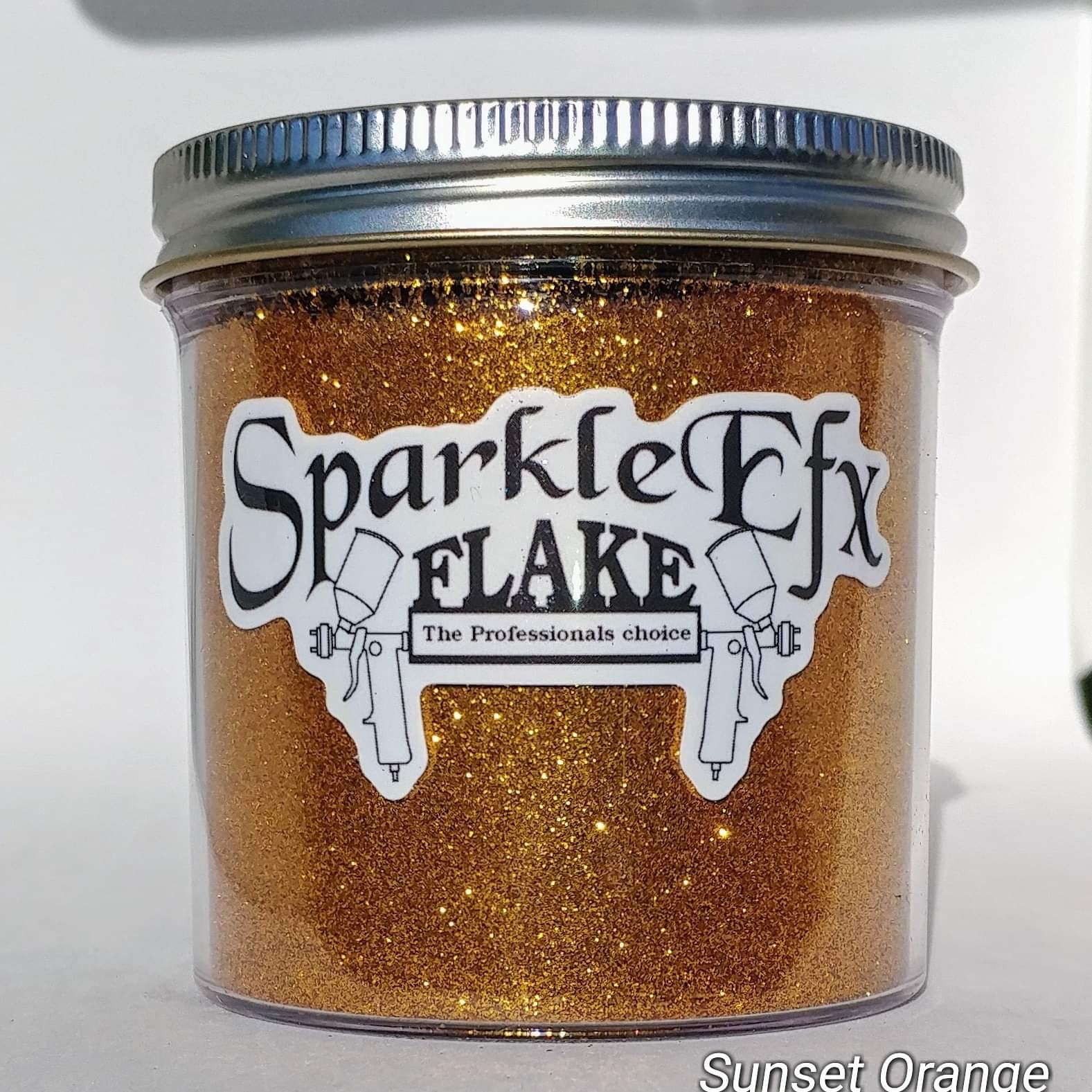 SPARKLE EFX METALFLAKE 6OZ .08 SUNSET ORANGE