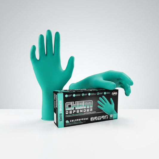 SAS 66593 (L) 66594 (XL) Chem Defender Powder-Free Chloroprene - 5 Mil