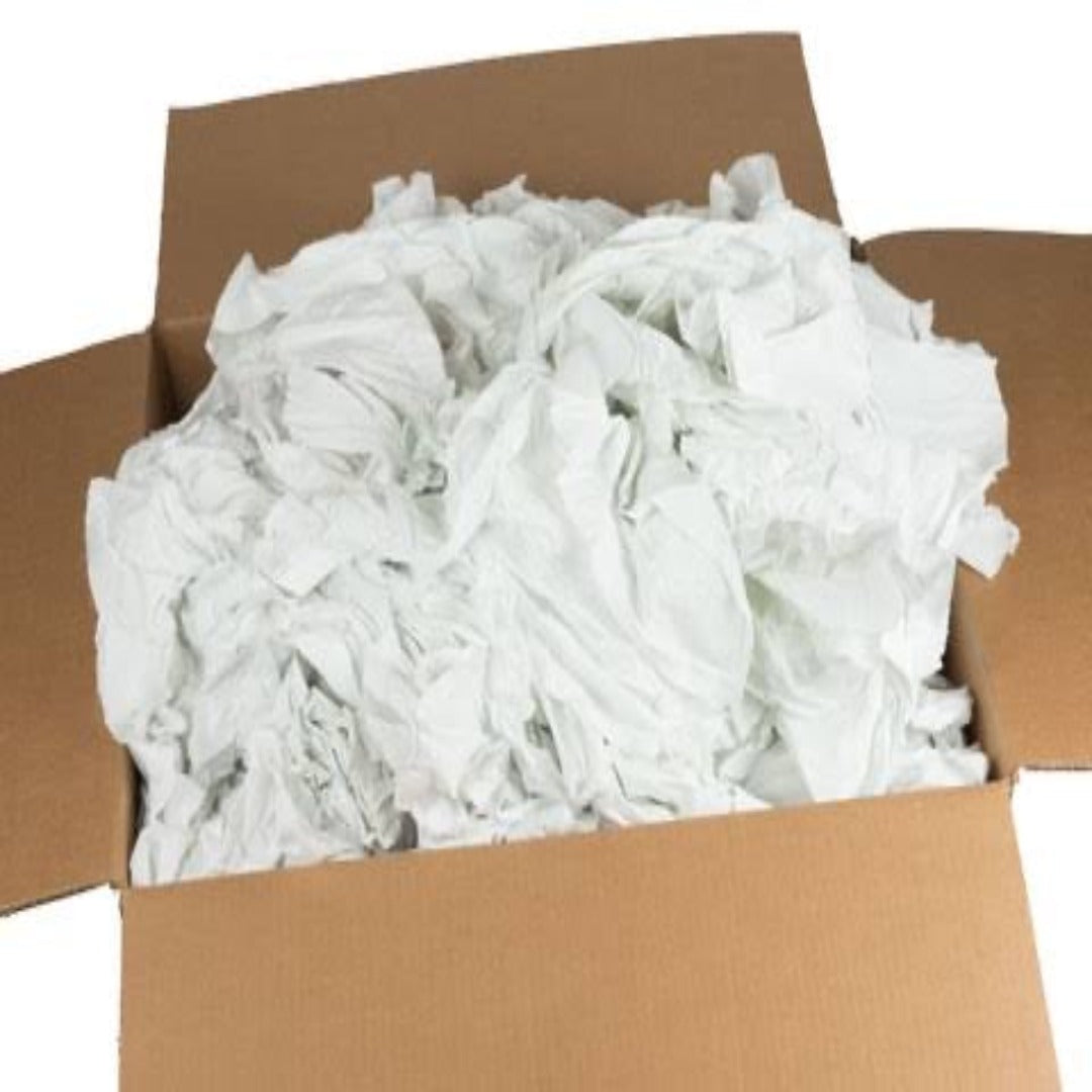 AUTOMOTIVE WHITE RAGS 10LB BOX