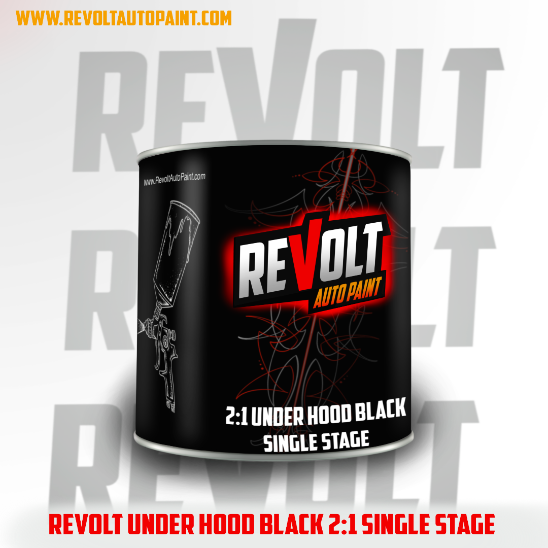 REVOLT AUTO PAINT UNDERHOOD BLACK SINGLE STAGE KITS MIX 4:1