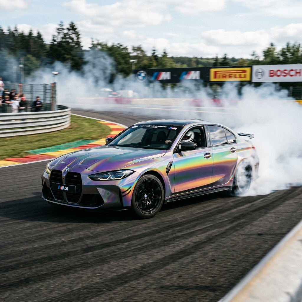 Rainbow Iridescent Car