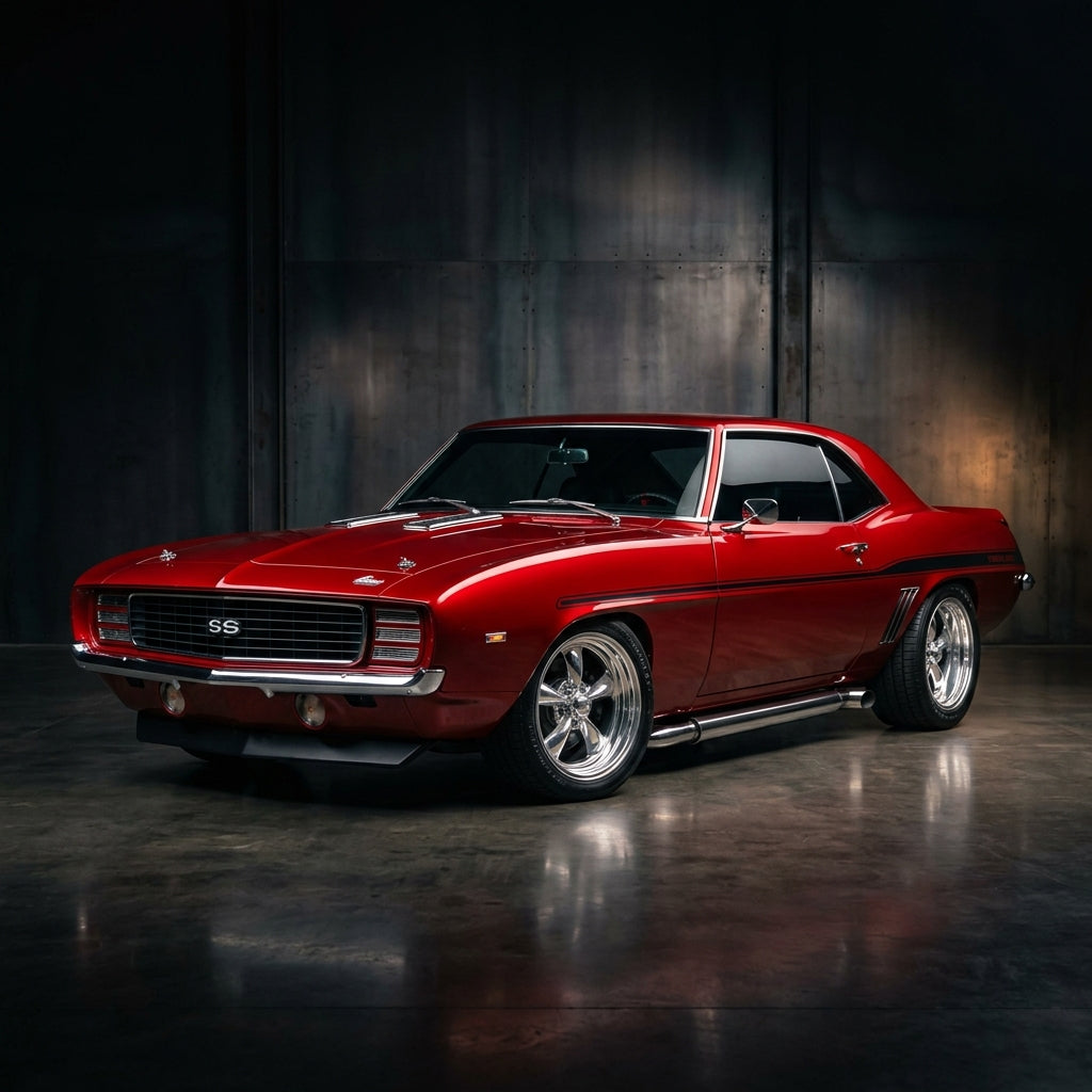 Classic Red Custom Car